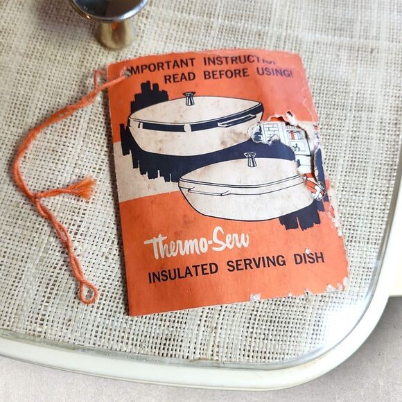 Vintage 1960s Thermo-Serv Insulated Casserole Server Tropical Scene MCM Serving - Picture 13 of 15